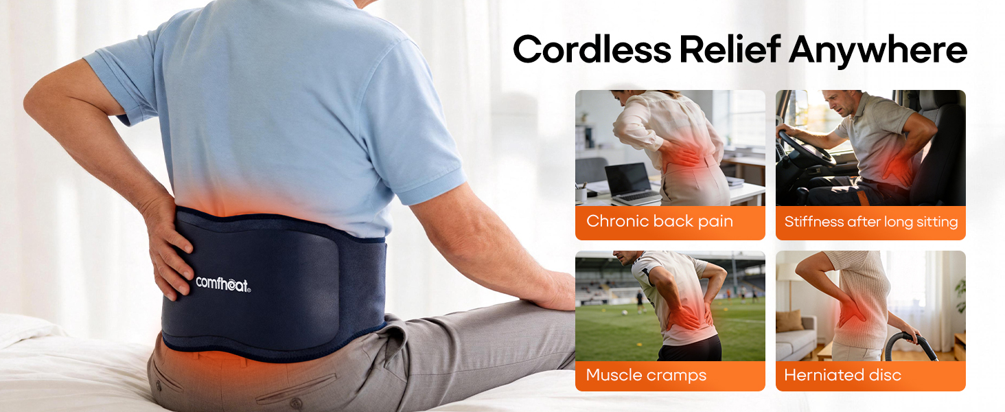 back massager portable back heating pad