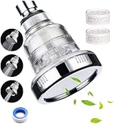 IHAO 2 in 1 Vitamin C Filtered Fixed Shower Head High Pressure Purifying Hard Water Softener Chlo...