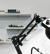 KUVRS Helping Hands Soldering Station, 10X Magnifying Glasses with Light and Stand, 4 Magnetic PC...