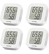 Vaikby Indoor Thermometer 4Pack, Humidity Gauge Meter Digital Hygrometer Room Thermometer for Hom...