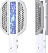 Electric Fly Swatter for Outdoor Indoor, Homesuit 2 in 1 Rechargeable Bug Zapper and Fly Zapper R...