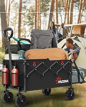 Yozoia 360LBS Heavy-Duty Wagons Carts Foldable