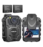 BOBLOV T5 Built-in 256GB 1440P Body Camera, Wearable Police Body Worn Camera, Camcorder with Two ...