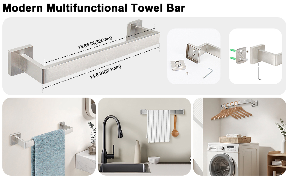 16 Inch Stainless Steel Bath Towel