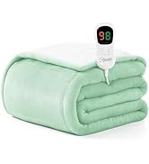 Homemate Heated Blanket Electric Throw - 50"x60" Heating Blanket Throw 1/2/4/6/8 Hours Auto-Off 1...