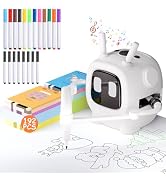 Drawing Robot for Kids: Interactive Educational Toy - Auto Drawing Machine with 192 Cards &amp; 10 Pe...