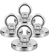 Lift Fishing Magnet, 110 lbs Pulling Force Super Strong Magnets Heavy Duty, Large Rare Earth Magn...