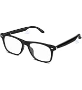 Jacuate Bluetooth Audio Smart Glasses for Women Men,Blue Light Blocking Bluetooth Glasses with Op...