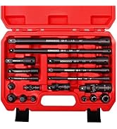 SONIGEKO Impact Drive Extension Bar Set,18pcs Extension Set with Bar Set,Adapter,Coupler and Univ...