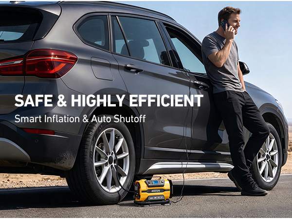 SAFE &amp;amp; HIGHLY EFFICIENT Smart Inflation &amp;amp; Auto Shutoff