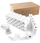 TK Thermal King (48 Rolls) 2 1/4" x 150' feet White Thermal Paper Adding Machine/Calculator Cash ...