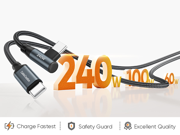 usb c to usb c 240w right angle 