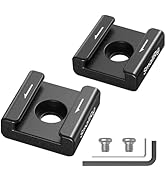 SmallRig Anti-Twist Cold Shoe Mount Adapter (2pcs) with 1/4"-20 Screws, for Flash LED Light Monit...