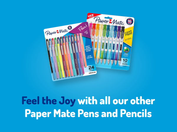 feel the joy paper mate flair clearpoint writing colorful trendy student teacher gift pens pencils