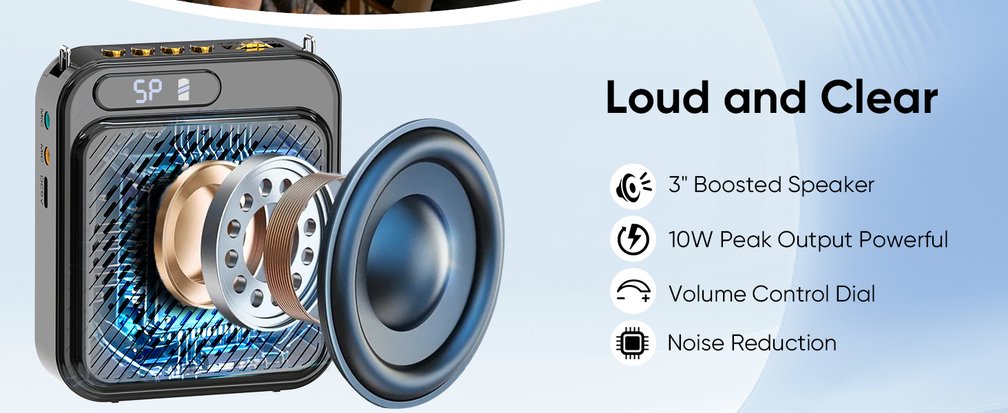 portable voice amplifier loud and clear