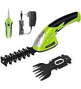 Leisch Life Cordless Grass Shear &amp; Shrubbery Trimmer - 7.2V 2 in 1 Handheld Hedge Trimmer Electri...