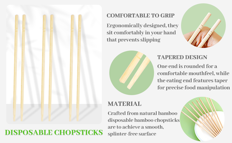 9 Inch Disposable Bamboo Chopsticks