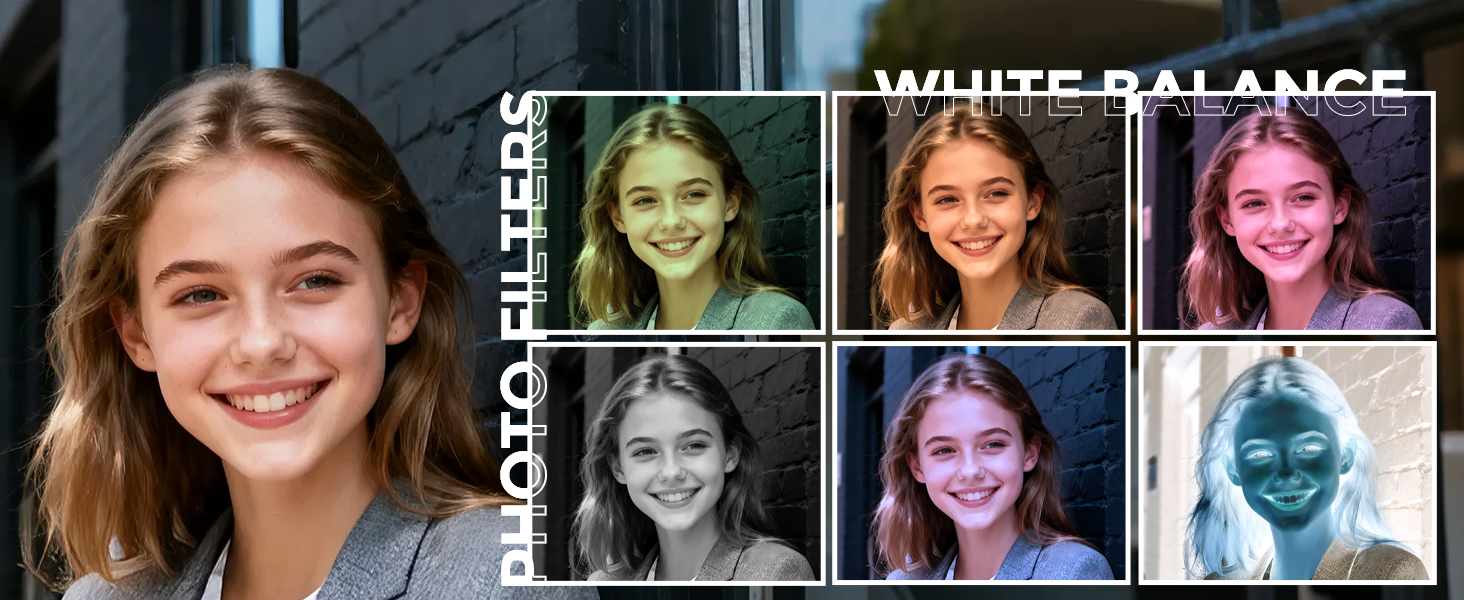 4k photograph camera filters white balance