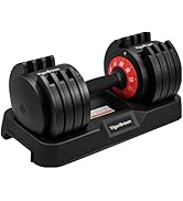 Adjustable Dumbbell Set, 2-in-1 Weights with Anti-Slip Handle, Fast Weight Adjustment for Home Gy...
