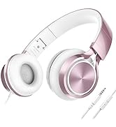 AILIHEN MS300 Kids Headphones for School Girls Wired with Microphone for Chromebook Laptop Comput...