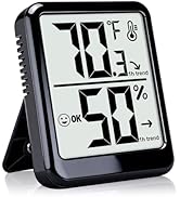 Ayawiss Room Thermometer Indoor Hygrometer Humidity Meter Gauge Digital Temperature and Humidity ...