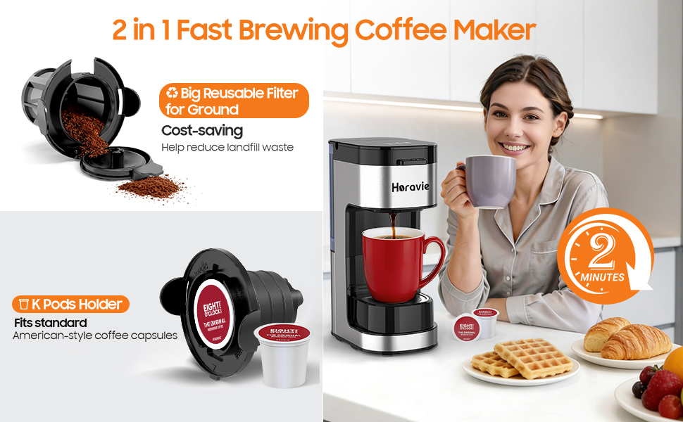 2 in 1 Fast Brewing Coffee Maker