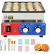 SICHI Mini Pancake Maker Machine with 550?Heating and Timer Control, 25PCS Electric Commercial Du...
