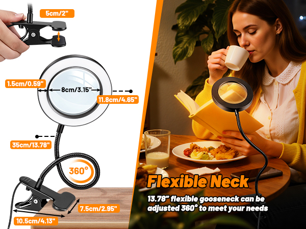 0097- Clip on magnifying light