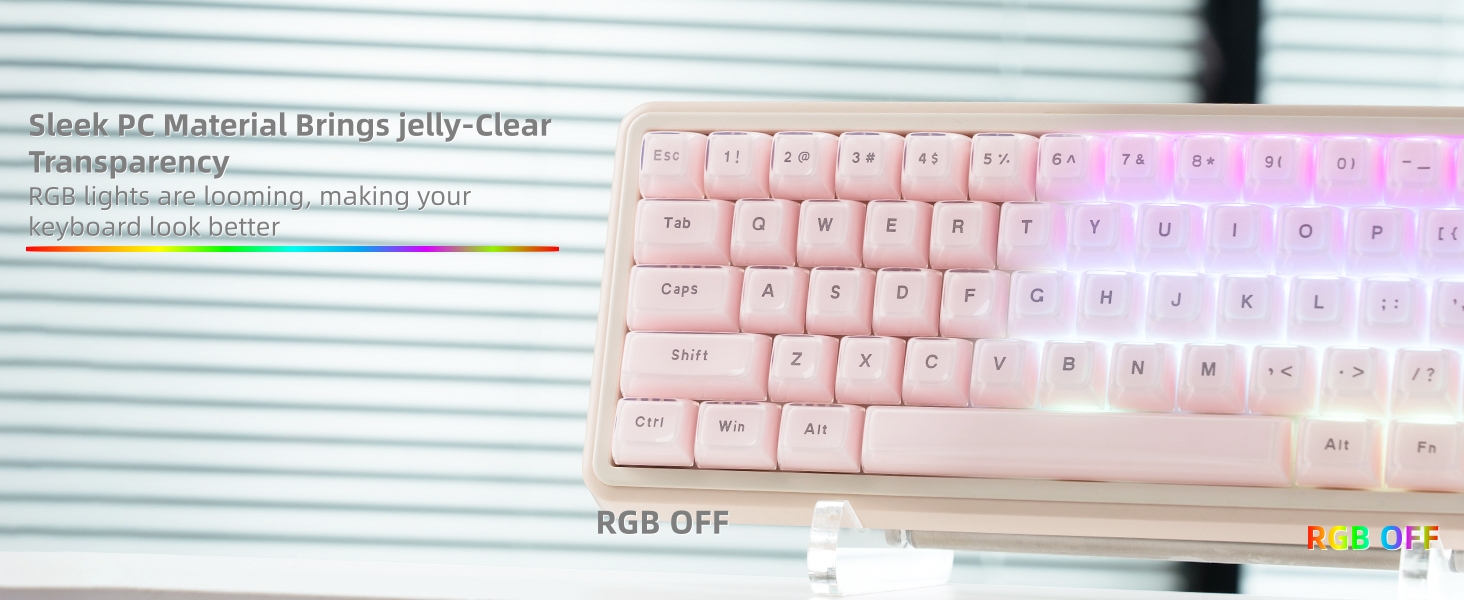 Womier Jelly Keycaps, Mechanical Keyboard for keycaps Set, OEM Profile Key Cap