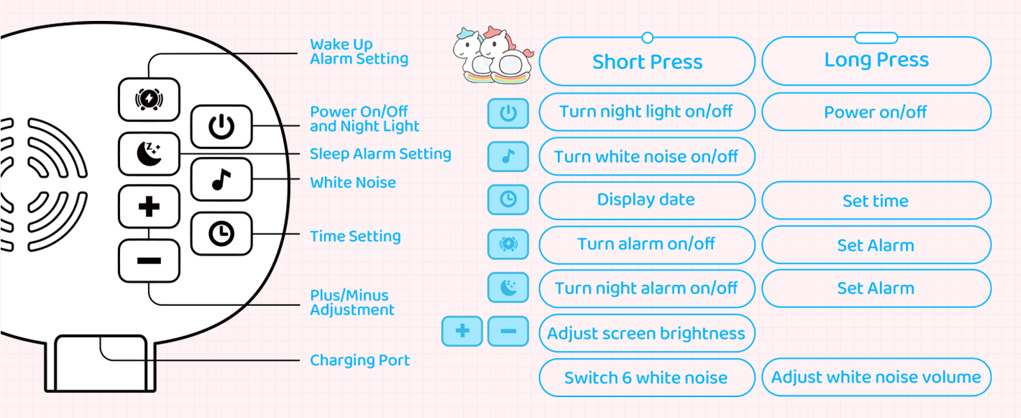 Alarm Clock with Night Light