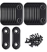 mxuteuk 20pcs Metal Straight Braces Flat Mounting Bracket Mending Repair Flat Plates Corner Conne...