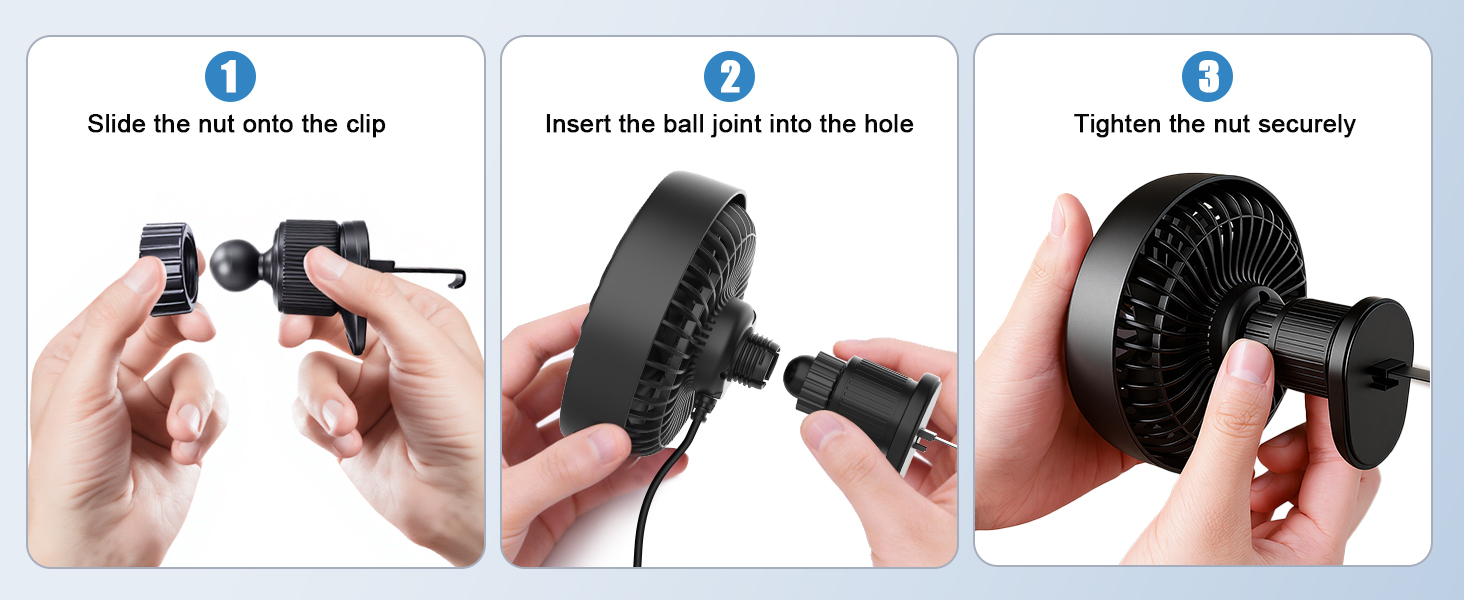 car clip fan