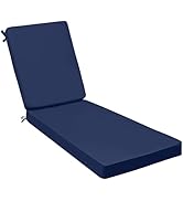 AAAAAcessories Outdoor Chaise Lounge Cushions, Fade-Resistant, Waterproof Patio Furniture Replace...