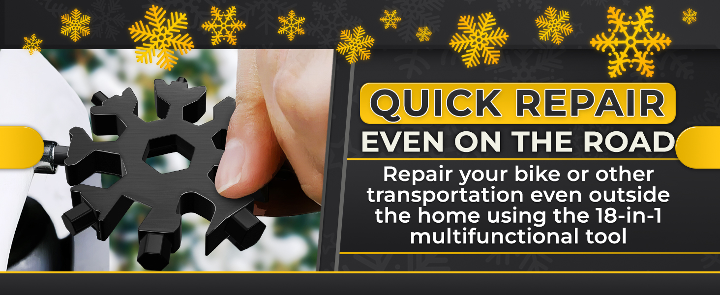 18 in 1 snowflake multitool snowflake tool keychain screwdriver