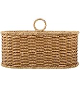 Luxshiny Wall Hanging Basket - Hand-Woven Hanging Storage Basket with Hanging Hole, Wall Storage ...