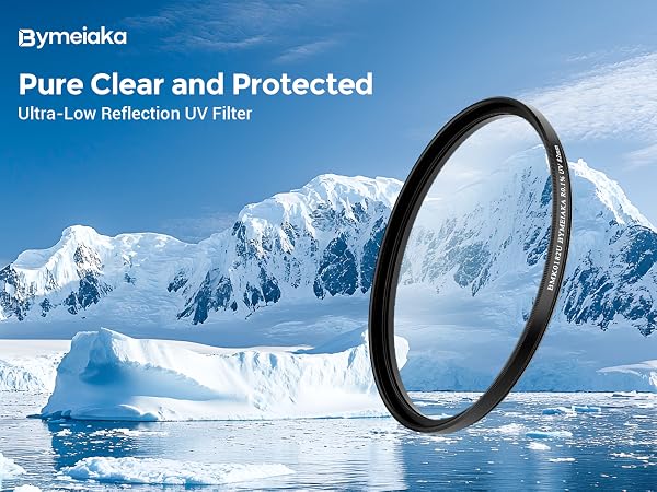 Bymeiaka UV filter with ultra-low reflection reduces glare &amp;amp; ghosting
