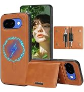 Fofvccv 2-in-1 for Google Pixel 10a Wallet Case Compatible with Magsafe, PU Leather Detachable Ma...