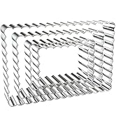 Rectangle Cookie Cutter Set with Scalloped Edge Assorted Sizes - 5 Inch, 4 Inch, 3 Inch, 2 Inch -...