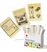 Phomemo Golden Self-Adhesive Thermal Paper, Glossy Printable Sticker Paper Label for Phomemo M02/...