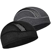 Skull Cap Helmet Liner Beanie, Cooling Mesh Cycling Running Hat for Men Women, Fits Under Helmets