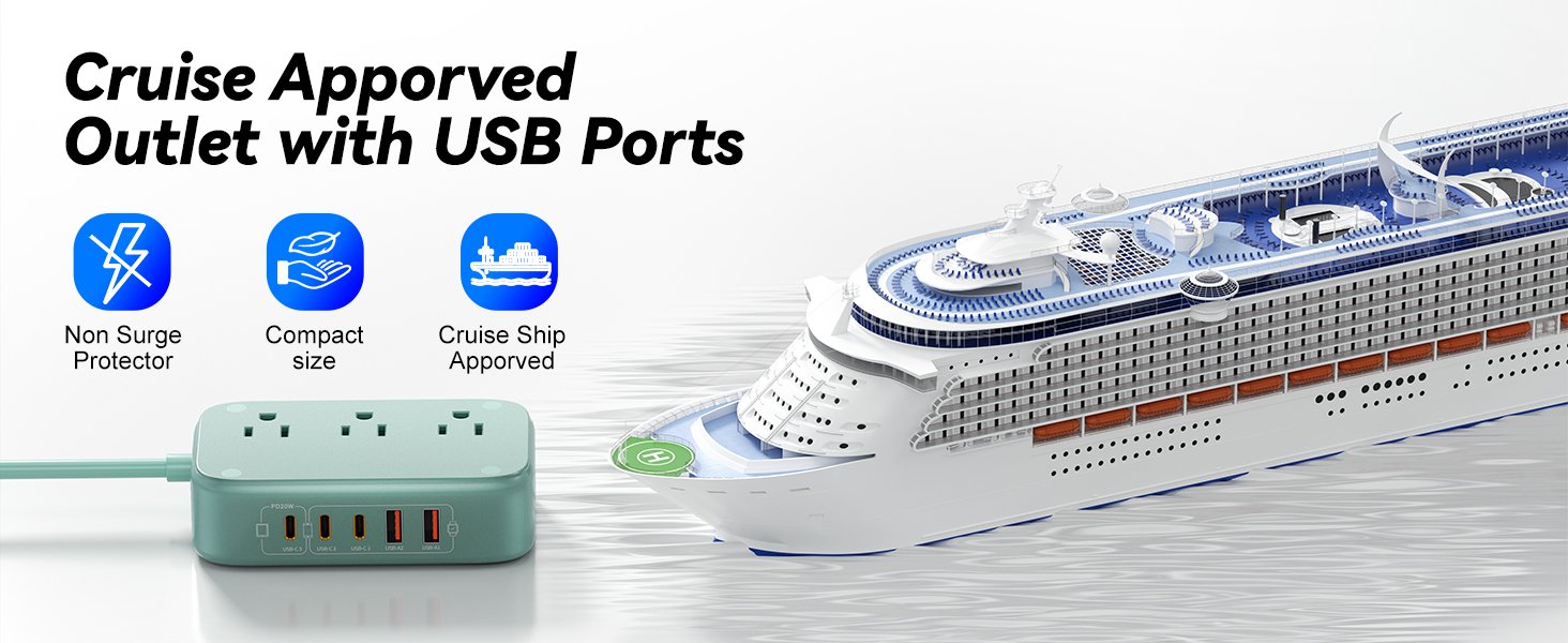 Cruise Apporved Outlet with USB Ports