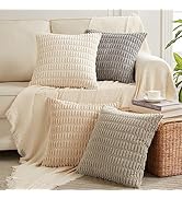 Fancy Homi 4 Packs Decorative Throw Pillow Covers for Living Room Couch Bed, Modern Farmhouse Boh...