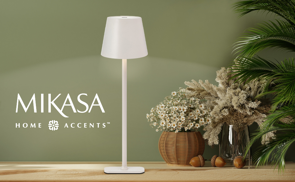 Mikasa Black Rechargeable Lamp