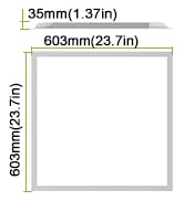 YXL 2x2 LED Flat Panel Light, 2 Pack Drop Ceiling Lights Fixture 5200LM, Selectable Features, 20W...