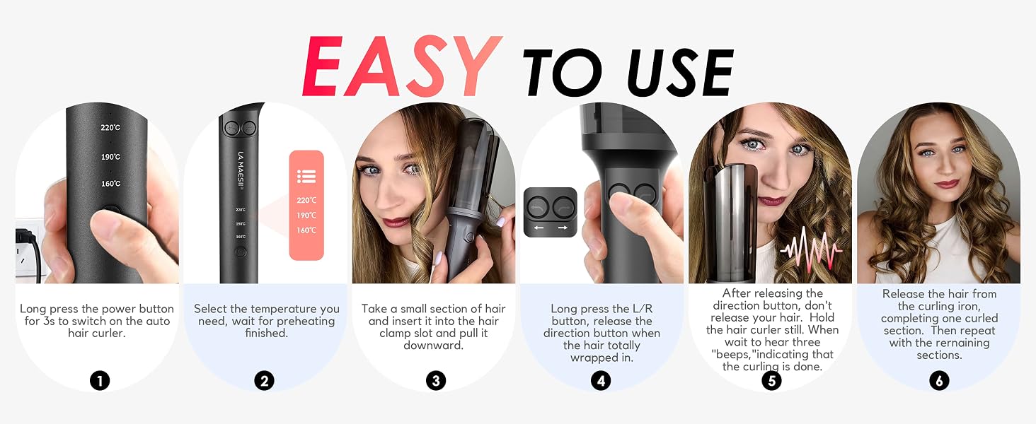 how to use hair curler