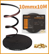 HANGLIFE GT2 Timing Belt with Copper Buckle - 3D Printer Open Synchronous Belt (2mm Pitch) 3D Pri...