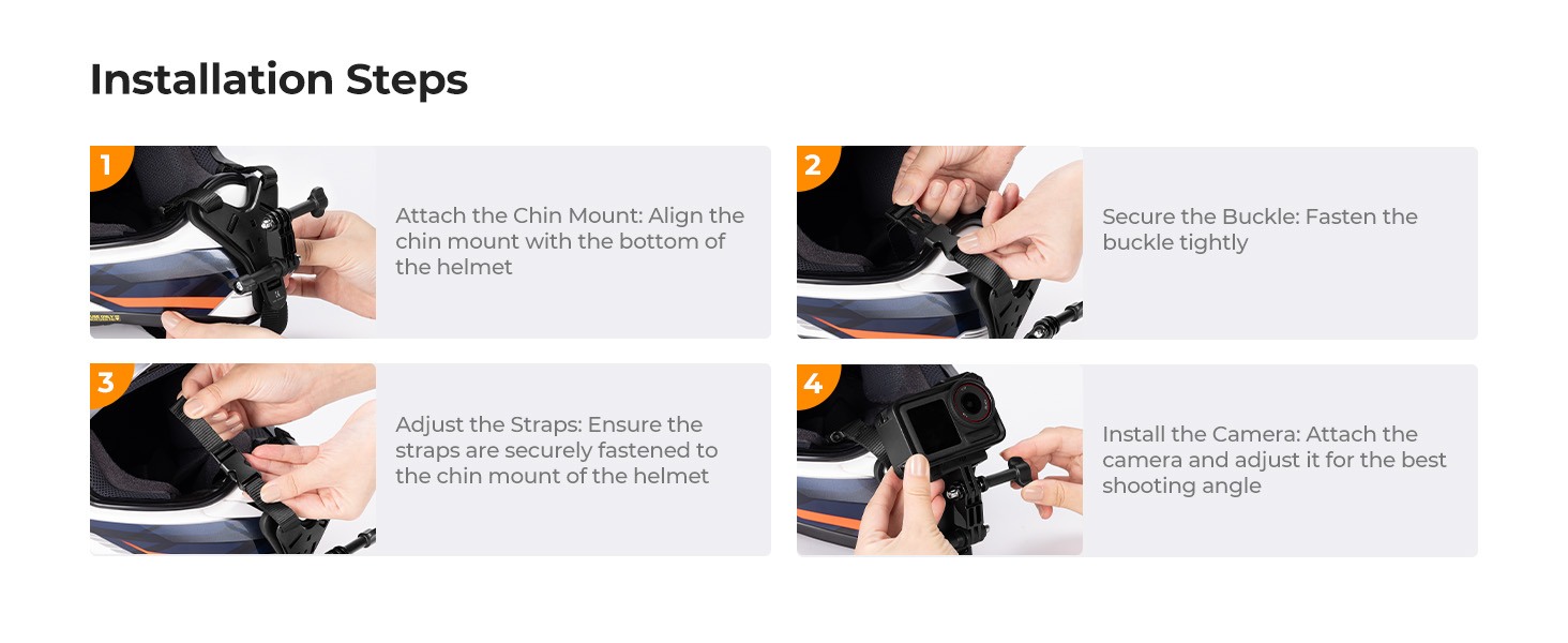 Action camera chin mount
