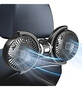 Trustnice USB Car Fan for Backseat for Kids, Dual Head Car Seat Fan Independently Controlled 360°...
