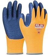 GOL-SIV Electrical Insulated Gloves, 400V High Voltage Resistance Electrician Safety Gloves, Rubb...
