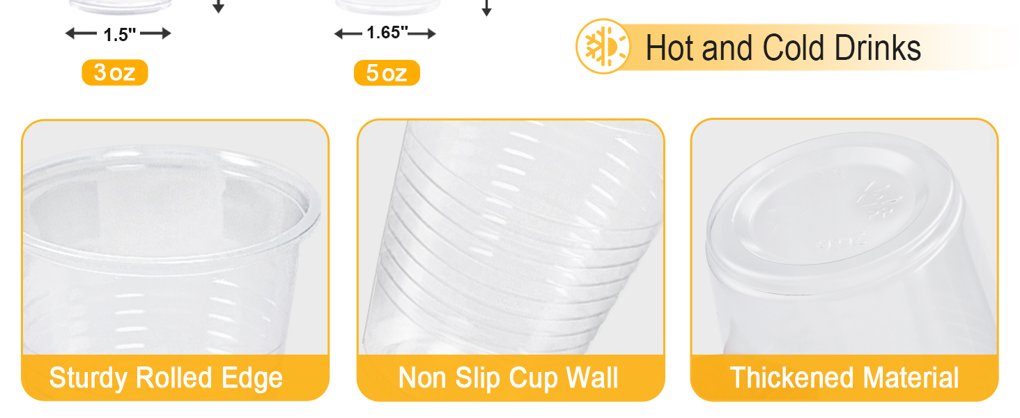 mini plastic cups